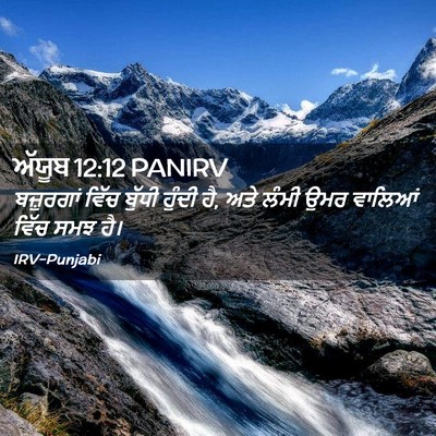 Picture 02 - ਅੱਯੂਬ 12:12 PANIRV - ਬਜ਼ੁਰਗਾਂ ਵਿੱਚ - Bible Verse Picture
