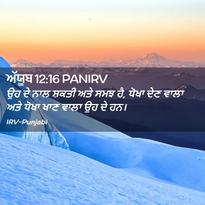 Picture 02 - ਅੱਯੂਬ 12:16 PANIRV - ਉਹ ਦੇ ਨਾਲ ਸ਼ਕਤੀ ਅਤੇ - Bible Verse Picture