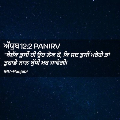 Picture 02 - ਅੱਯੂਬ 12:2 PANIRV - “ਬੇਸ਼ੱਕ ਤੁਸੀਂ ਹੀ - Bible Verse Picture