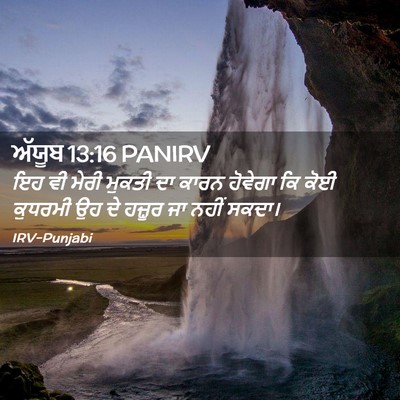 Picture 02 - ਅੱਯੂਬ 13:16 PANIRV - ਇਹ ਵੀ ਮੇਰੀ ਮੁਕਤੀ ਦਾ - Bible Verse Picture