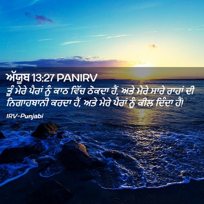 Picture 02 - ਅੱਯੂਬ 13:27 PANIRV - ਤੂੰ ਮੇਰੇ ਪੈਰਾਂ ਨੂੰ - Bible Verse Picture