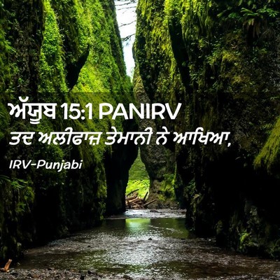 Picture 02 - ਅੱਯੂਬ 15:1 PANIRV - ਤਦ ਅਲੀਫਾਜ਼ ਤੇਮਾਨੀ - Bible Verse Picture