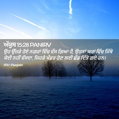 Picture 02 - ਅੱਯੂਬ 15:28 PANIRV - ਉਹ ਉੱਜੜੇ ਹੋਏ ਨਗਰਾਂ - Bible Verse Picture