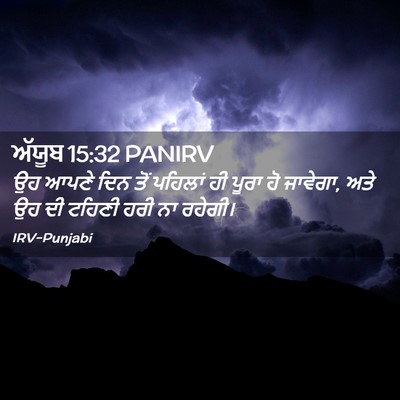 Picture 02 - ਅੱਯੂਬ 15:32 PANIRV - ਉਹ ਆਪਣੇ ਦਿਨ ਤੋਂ - Bible Verse Picture