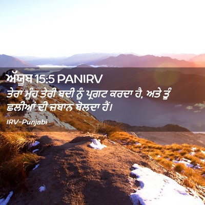 Picture 02 - ਅੱਯੂਬ 15:5 PANIRV - ਤੇਰਾ ਮੂੰਹ ਤੇਰੀ ਬਦੀ - Bible Verse Picture