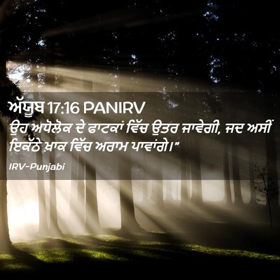 Picture 02 - ਅੱਯੂਬ 17:16 PANIRV - ਉਹ ਅਧੋਲੋਕ ਦੇ - Bible Verse Picture