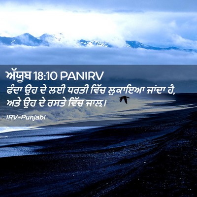 Picture 02 - ਅੱਯੂਬ 18:10 PANIRV - ਫੰਦਾ ਉਹ ਦੇ ਲਈ ਧਰਤੀ - Bible Verse Picture