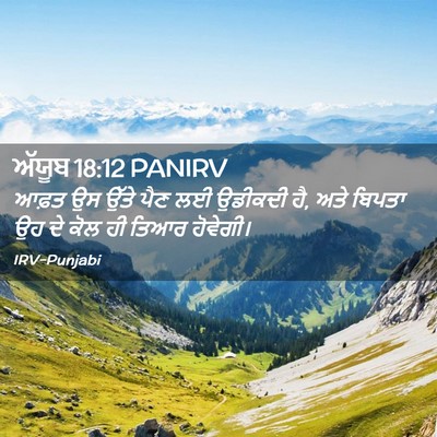 Picture 02 - ਅੱਯੂਬ 18:12 PANIRV - ਆਫ਼ਤ ਉਸ ਉੱਤੇ ਪੈਣ ਲਈ - Bible Verse Picture