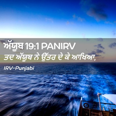 Picture 02 - ਅੱਯੂਬ 19:1 PANIRV - ਤਦ ਅੱਯੂਬ ਨੇ ਉੱਤਰ ਦੇ - Bible Verse Picture