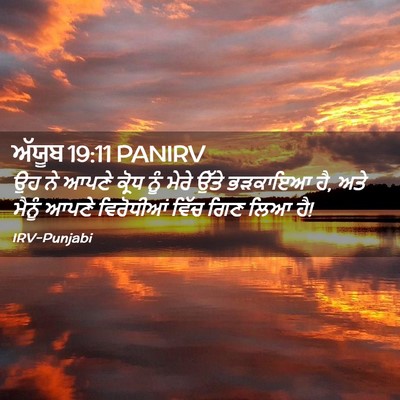 Picture 02 - ਅੱਯੂਬ 19:11 PANIRV - ਉਹ ਨੇ ਆਪਣੇ ਕ੍ਰੋਧ - Bible Verse Picture