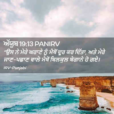 Picture 02 - ਅੱਯੂਬ 19:13 PANIRV - “ਉਸ ਨੇ ਮੇਰੇ ਘਰਾਣੇ - Bible Verse Picture
