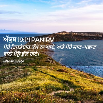 Picture 02 - ਅੱਯੂਬ 19:14 PANIRV - ਮੇਰੇ ਰਿਸ਼ਤੇਦਾਰ - Bible Verse Picture