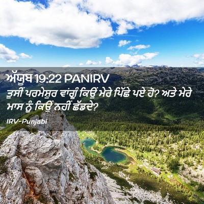 Picture 02 - ਅੱਯੂਬ 19:22 PANIRV - ਤੁਸੀਂ ਪਰਮੇਸ਼ੁਰ - Bible Verse Picture