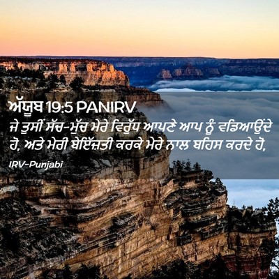 Picture 02 - ਅੱਯੂਬ 19:5 PANIRV - ਜੇ ਤੁਸੀਂ ਸੱਚ-ਮੁੱਚ - Bible Verse Picture