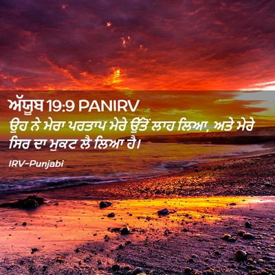 Picture 02 - ਅੱਯੂਬ 19:9 PANIRV - ਉਹ ਨੇ ਮੇਰਾ ਪਰਤਾਪ - Bible Verse Picture