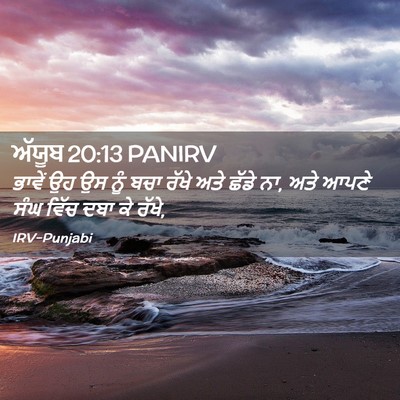 Picture 02 - ਅੱਯੂਬ 20:13 PANIRV - ਭਾਵੇਂ ਉਹ ਉਸ ਨੂੰ ਬਚਾ - Bible Verse Picture