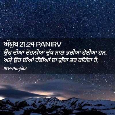 Picture 02 - ਅੱਯੂਬ 21:24 PANIRV - ਉਹ ਦੀਆਂ ਦੋਹਨੀਆਂ - Bible Verse Picture