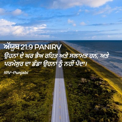 Picture 02 - ਅੱਯੂਬ 21:9 PANIRV - ਉਹਨਾਂ ਦੇ ਘਰ ਭੈਅ - Bible Verse Picture