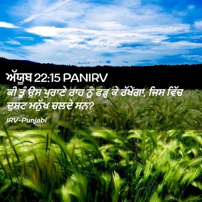 Picture 02 - ਅੱਯੂਬ 22:15 PANIRV - ਕੀ ਤੂੰ ਉਸ ਪੁਰਾਣੇ - Bible Verse Picture