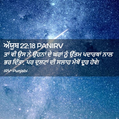 Picture 02 - ਅੱਯੂਬ 22:18 PANIRV - ਤਾਂ ਵੀ ਉਸ ਨੇ ਉਹਨਾਂ - Bible Verse Picture