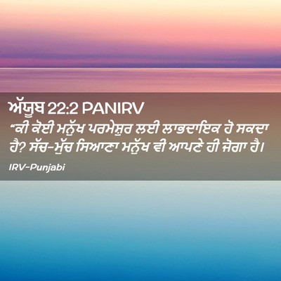 Picture 02 - ਅੱਯੂਬ 22:2 PANIRV - “ਕੀ ਕੋਈ ਮਨੁੱਖ - Bible Verse Picture