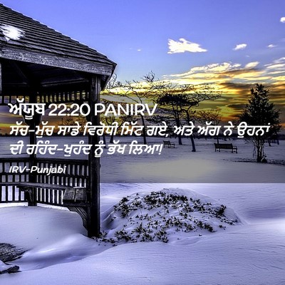 Picture 02 - ਅੱਯੂਬ 22:20 PANIRV - ਸੱਚ-ਮੁੱਚ ਸਾਡੇ - Bible Verse Picture
