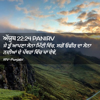 Picture 02 - ਅੱਯੂਬ 22:24 PANIRV - ਜੇ ਤੂੰ ਆਪਣਾ ਸੋਨਾ - Bible Verse Picture