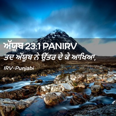 Picture 02 - ਅੱਯੂਬ 23:1 PANIRV - ਤਦ ਅੱਯੂਬ ਨੇ ਉੱਤਰ ਦੇ - Bible Verse Picture
