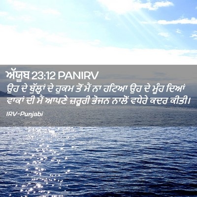 Picture 02 - ਅੱਯੂਬ 23:12 PANIRV - ਉਹ ਦੇ ਬੁੱਲ੍ਹਾਂ ਦੇ - Bible Verse Picture