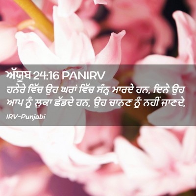 Picture 02 - ਅੱਯੂਬ 24:16 PANIRV - ਹਨੇਰੇ ਵਿੱਚ ਉਹ ਘਰਾਂ - Bible Verse Picture