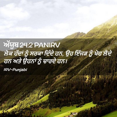 Picture 02 - ਅੱਯੂਬ 24:2 PANIRV - ਲੋਕ ਹੱਦਾਂ ਨੂੰ ਸਰਕਾ - Bible Verse Picture