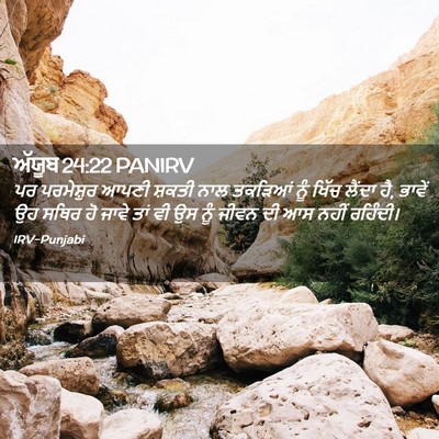 Picture 02 - ਅੱਯੂਬ 24:22 PANIRV - ਪਰ ਪਰਮੇਸ਼ੁਰ ਆਪਣੀ - Bible Verse Picture