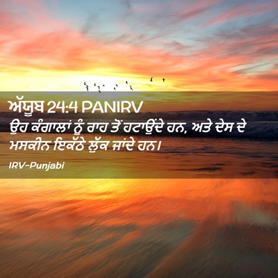 Picture 02 - ਅੱਯੂਬ 24:4 PANIRV - ਉਹ ਕੰਗਾਲਾਂ ਨੂੰ ਰਾਹ - Bible Verse Picture