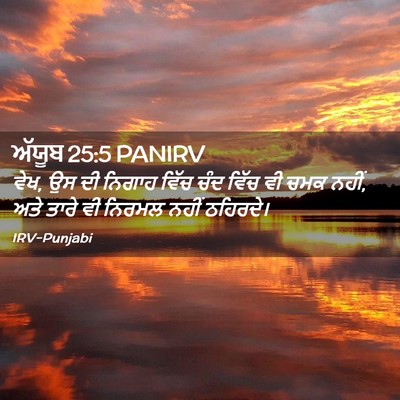 Picture 02 - ਅੱਯੂਬ 25:5 PANIRV - ਵੇਖ, ਉਸ ਦੀ ਨਿਗਾਹ - Bible Verse Picture