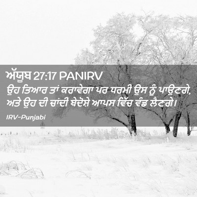 Picture 02 - ਅੱਯੂਬ 27:17 PANIRV - ਉਹ ਤਿਆਰ ਤਾਂ - Bible Verse Picture