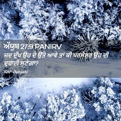 Picture 02 - ਅੱਯੂਬ 27:9 PANIRV - ਜਦ ਦੁੱਖ ਉਹ ਦੇ ਉੱਤੇ - Bible Verse Picture