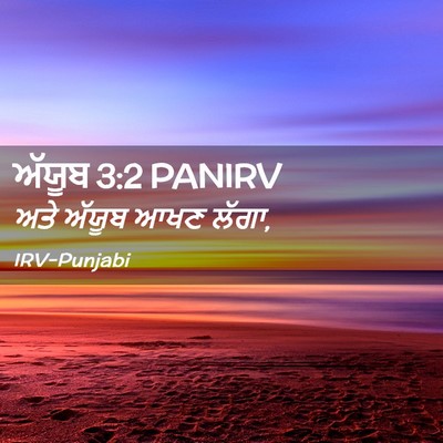 Picture 02 - ਅੱਯੂਬ 3:2 PANIRV - ਅਤੇ ਅੱਯੂਬ ਆਖਣ - Bible Verse Picture