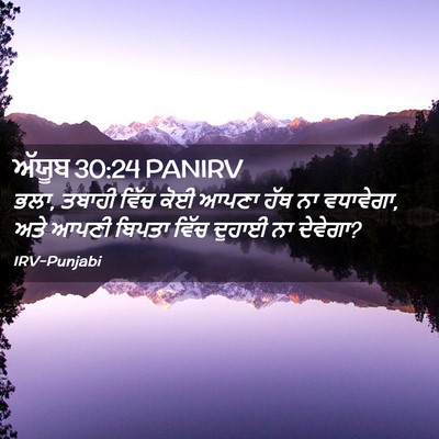 Picture 02 - ਅੱਯੂਬ 30:24 PANIRV - ਭਲਾ, ਤਬਾਹੀ ਵਿੱਚ ਕੋਈ - Bible Verse Picture