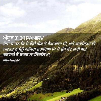 Picture 02 - ਅੱਯੂਬ 31:34 PANIRV - ਇਸ ਕਾਰਨ ਕਿ ਮੈਂ ਵੱਡੀ - Bible Verse Picture