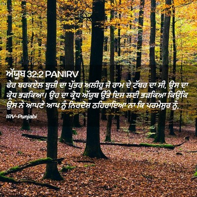 Picture 02 - ਅੱਯੂਬ 32:2 PANIRV - ਫੇਰ ਬਰਕਏਲ ਬੂਜ਼ੀ ਦਾ - Bible Verse Picture