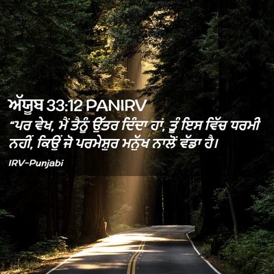 Picture 02 - ਅੱਯੂਬ 33:12 PANIRV - “ਪਰ ਵੇਖ, ਮੈਂ ਤੈਨੂੰ - Bible Verse Picture