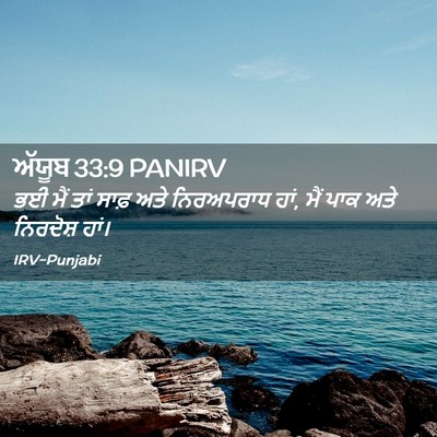 Picture 02 - ਅੱਯੂਬ 33:9 PANIRV - ਭਈ ਮੈਂ ਤਾਂ ਸਾਫ਼ ਅਤੇ - Bible Verse Picture