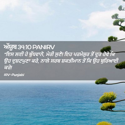 Picture 02 - ਅੱਯੂਬ 34:10 PANIRV - “ਇਸ ਲਈ ਹੇ ਬੁੱਧਵਾਨੋ, - Bible Verse Picture