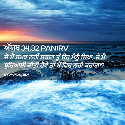 Picture 02 - ਅੱਯੂਬ 34:32 PANIRV - ਜੋ ਮੈਂ ਸਮਝ ਨਹੀਂ - Bible Verse Picture