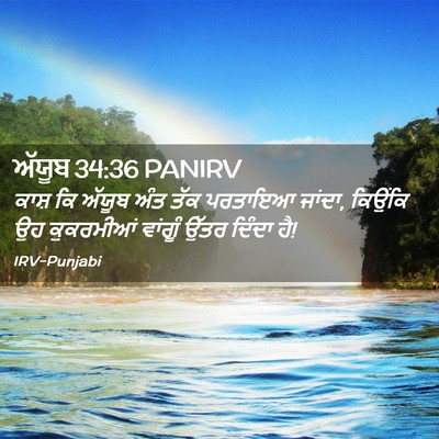 Picture 02 - ਅੱਯੂਬ 34:36 PANIRV - ਕਾਸ਼ ਕਿ ਅੱਯੂਬ ਅੰਤ - Bible Verse Picture