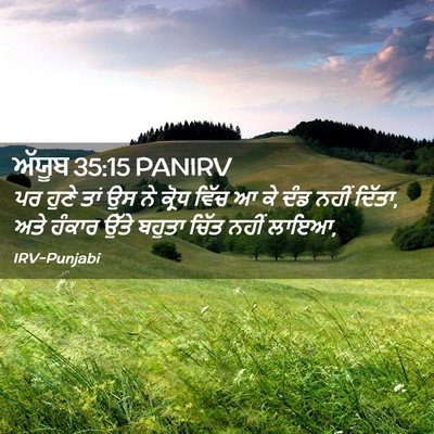Picture 02 - ਅੱਯੂਬ 35:15 PANIRV - ਪਰ ਹੁਣੇ ਤਾਂ ਉਸ ਨੇ - Bible Verse Picture