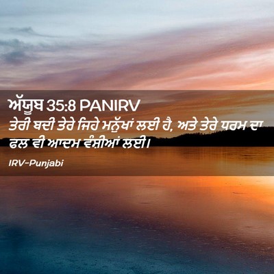 Picture 02 - ਅੱਯੂਬ 35:8 PANIRV - ਤੇਰੀ ਬਦੀ ਤੇਰੇ ਜਿਹੇ - Bible Verse Picture