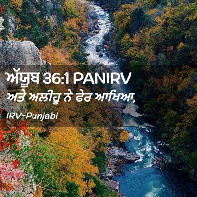Picture 02 - ਅੱਯੂਬ 36:1 PANIRV - ਅਤੇ ਅਲੀਹੂ ਨੇ ਫੇਰ - Bible Verse Picture