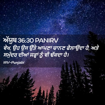 Picture 02 - ਅੱਯੂਬ 36:30 PANIRV - ਵੇਖ, ਉਹ ਉਸ ਉੱਤੇ - Bible Verse Picture