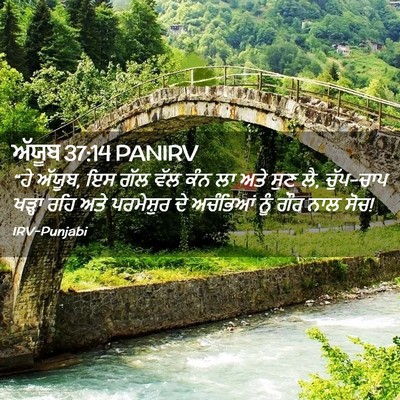 Picture 02 - ਅੱਯੂਬ 37:14 PANIRV - “ਹੇ ਅੱਯੂਬ, ਇਸ ਗੱਲ - Bible Verse Picture